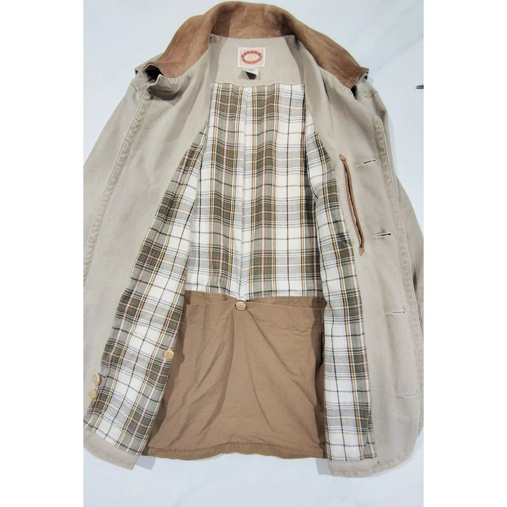 Vintage 80s Banana Republic Jacket  Mens Cotton Canvas Chore  Safari  Field XL